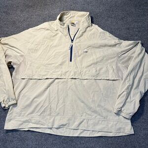 Solumbra Sun Protective Mens XL Quarter Zip Pullover Windbreaker Tan Mesh Vent